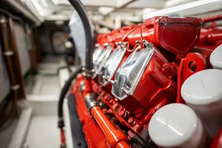 Marine engine red