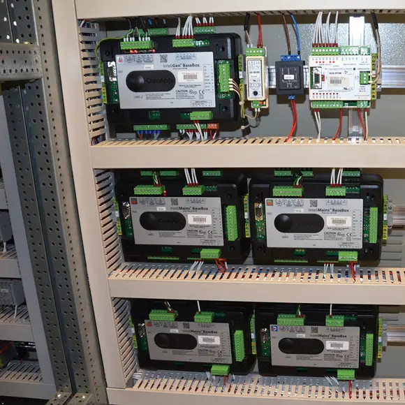 Backup power control for office building in Switzerland
