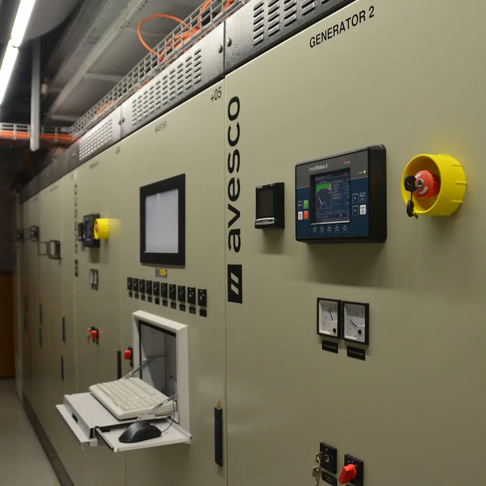 Backup power control for office building in Switzerland